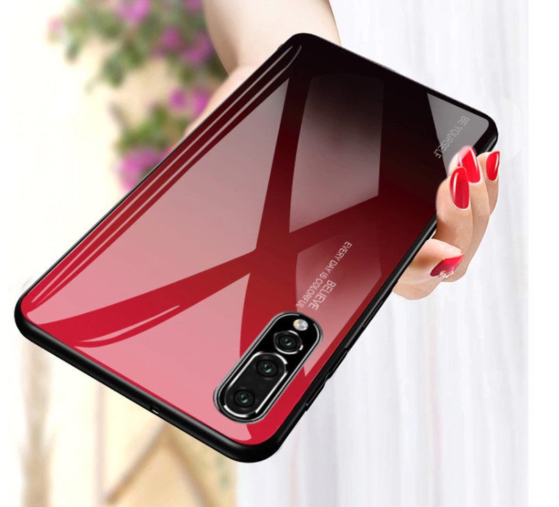 Gradient Color Tempered Glass Case for Huawei