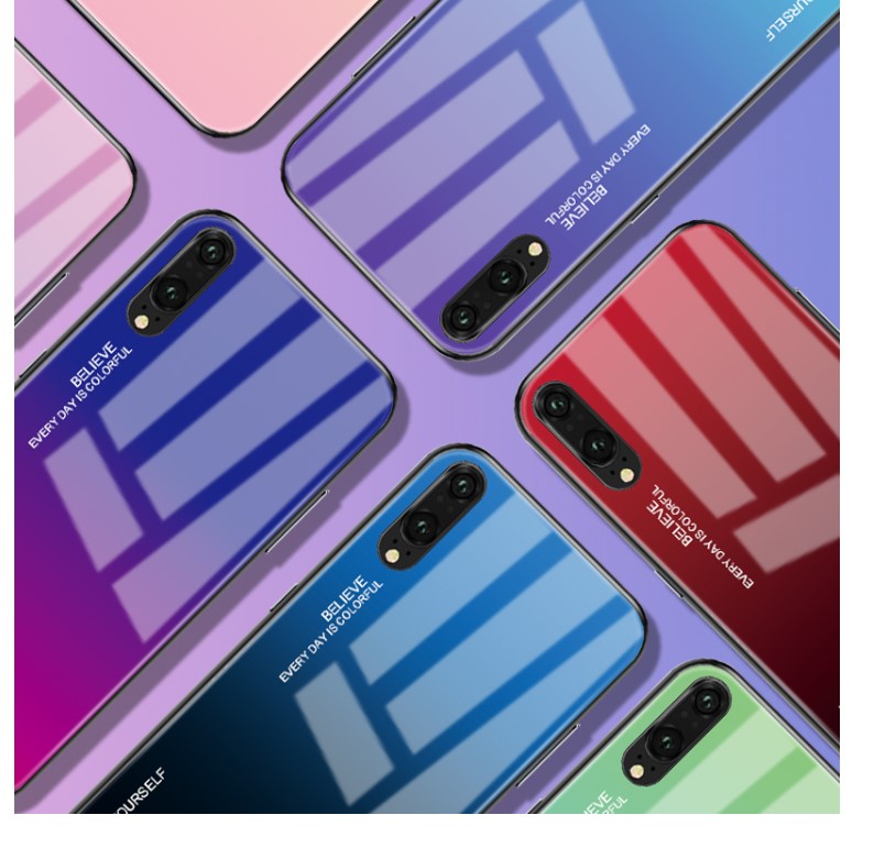 Gradient Color Tempered Glass Case for Huawei