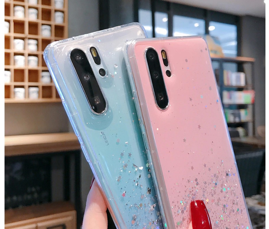 Glitter Transparent Case for Huawei