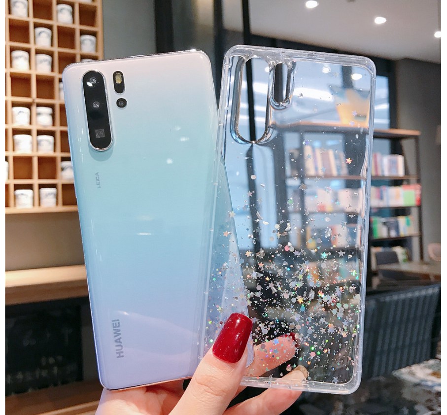 Glitter Transparent Case for Huawei