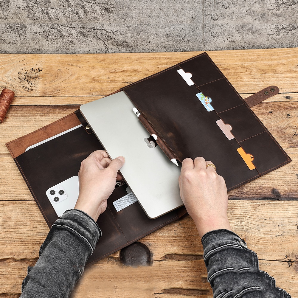 Genuine Leather Solid iPad Case