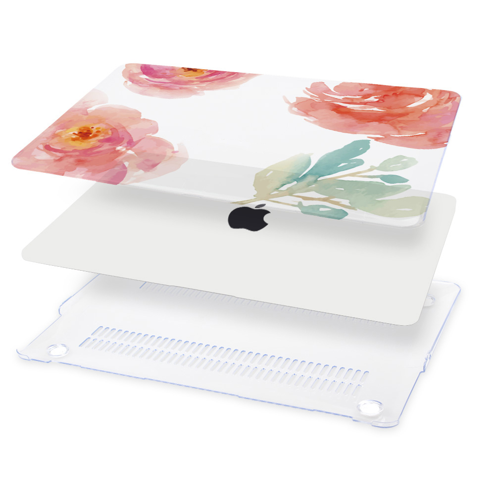 Floral Patterned Hard Case for Macbook with Keyboard Cover