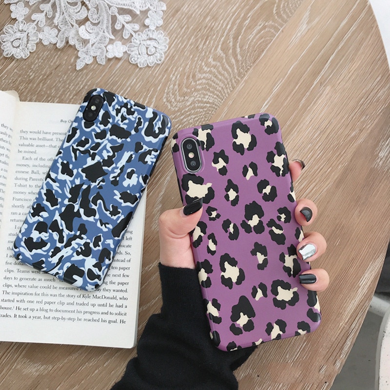 Leopard Patterned Soft Phone Case for iPhone