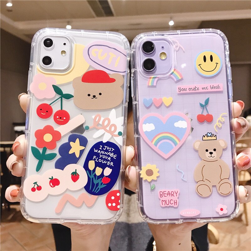 Cartoon Bear Phone Case for iPhone