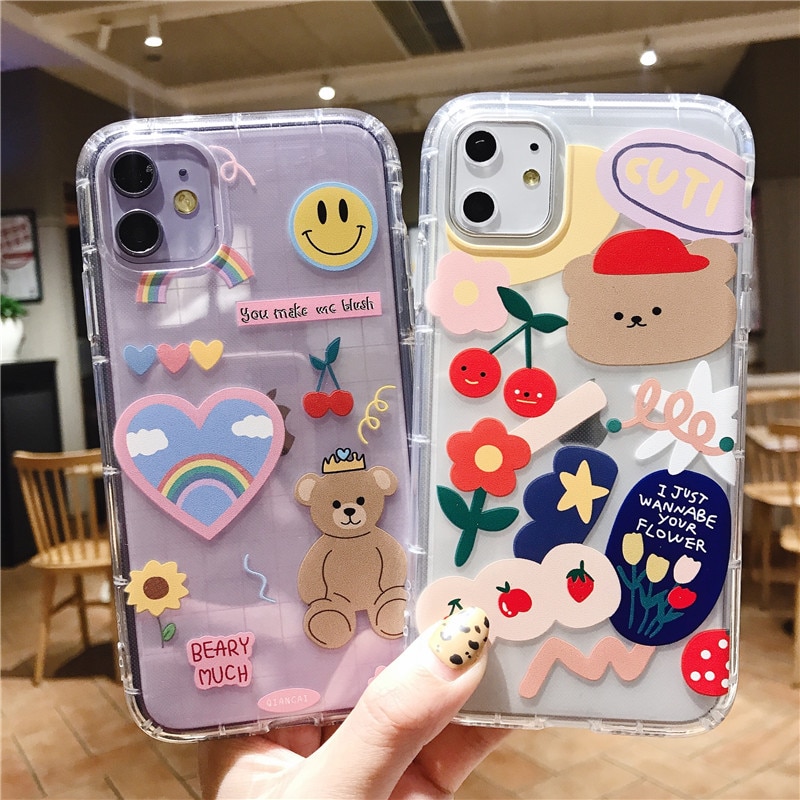 Cartoon Bear Phone Case for iPhone