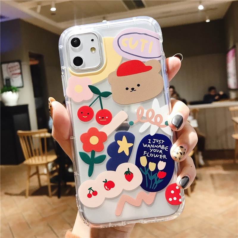 Cartoon Bear Phone Case for iPhone